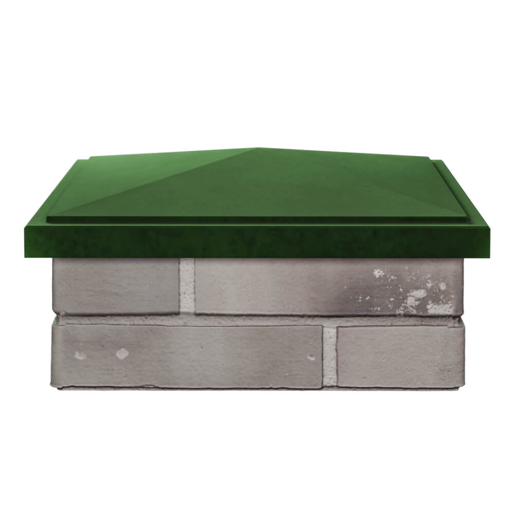 Колпак Zking БонаМоно Зеленый на столб 1.5х1.5 кирпича (385х385, 400х400мм) Оренбург фото