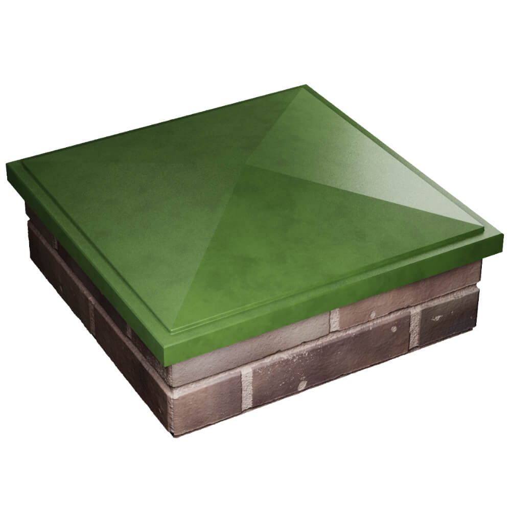 Колпак Zking БонаМоно Зеленый на столб 2х2 кирпича (515х515, 530х530мм) в Оренбурге фото