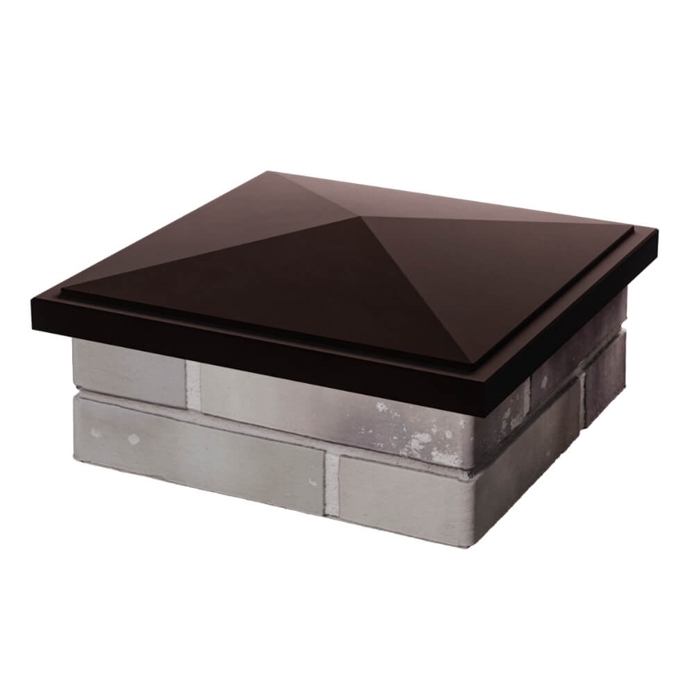 Колпак Zking БонаМоно Коричневый на столб 1.5х1.5 кирпича (385х385, 400х400мм) в Оренбурге фото