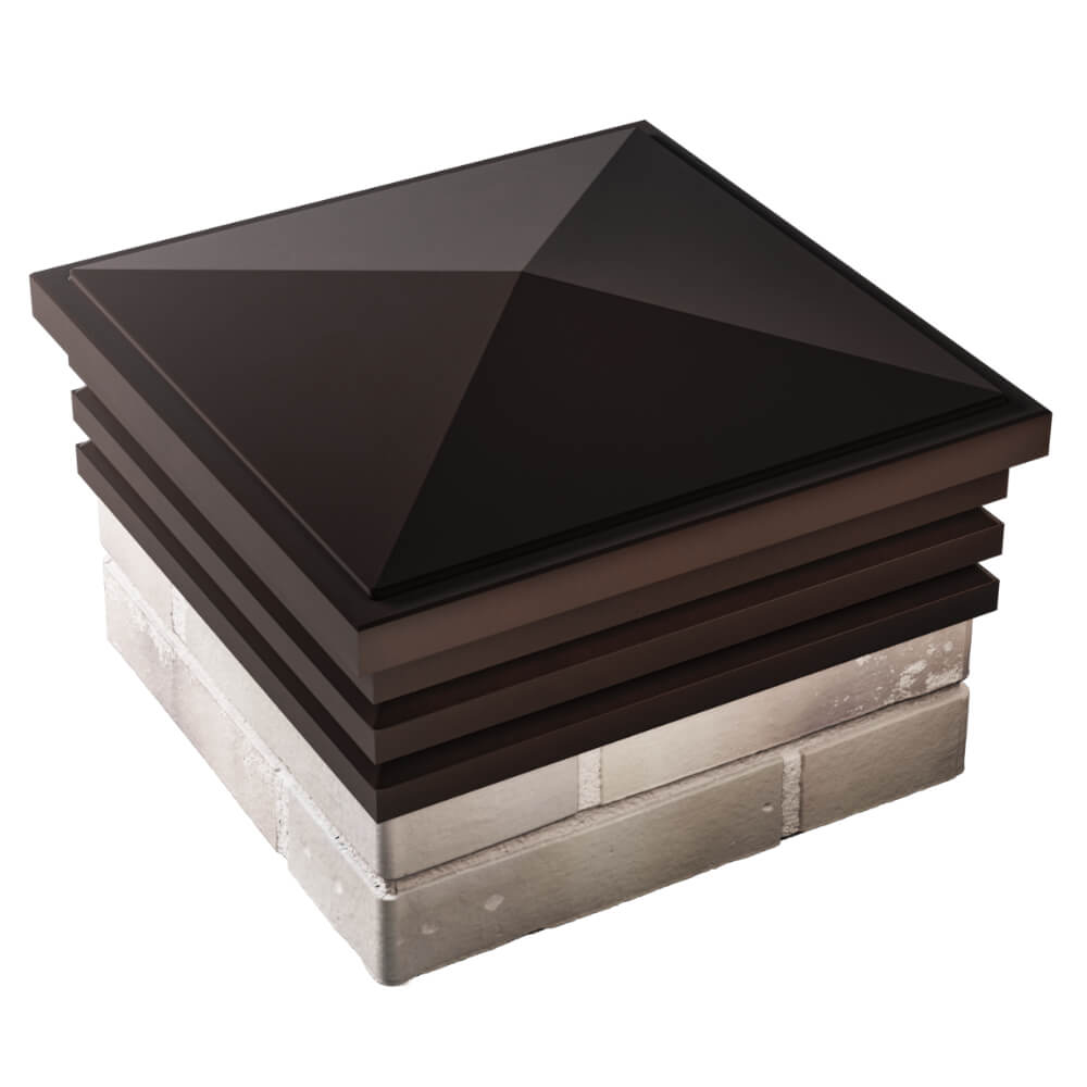 Колпак Zking Бона ХайТек Коричневый на столб 1.5х1.5 кирпича (385х385мм) в Оренбурге фото