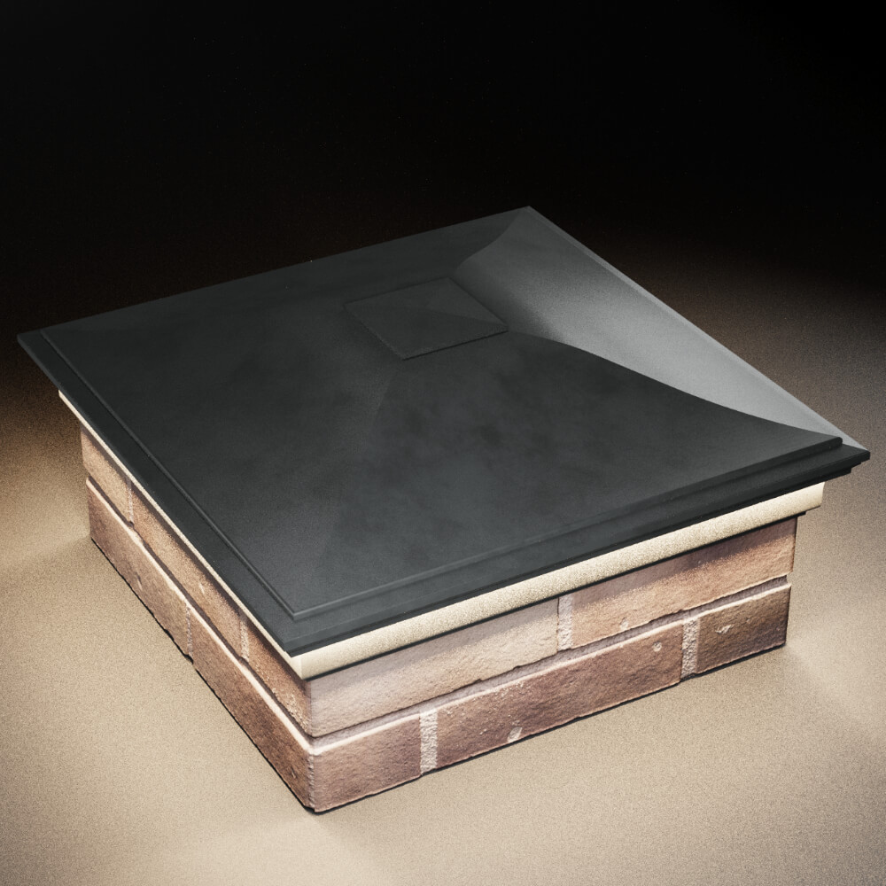 Колпак Zking Монблан Серый на столб 2х2 кирпича (515х515мм) c подсветкой в Оренбурге фото