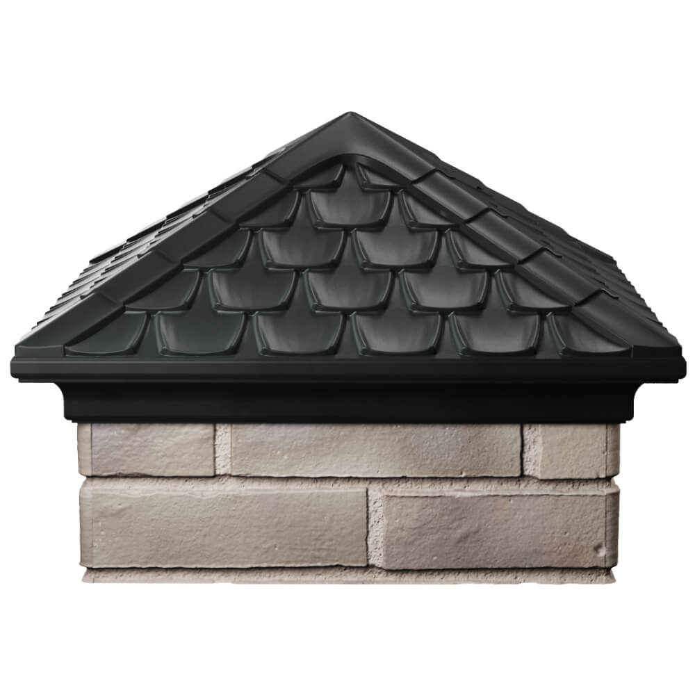 Колпак Zking Эльбрус Черный на столб 1.5х1.5 кирпича (385х385мм) Оренбург фото