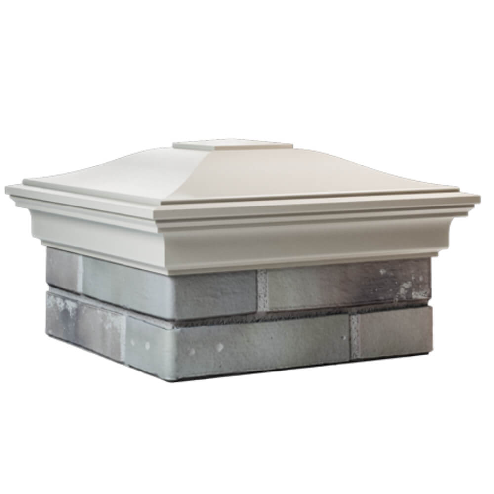 Колпак Zking Монблан Бежевый на столб 1.5х1.5 кирпича (385х385мм) в Оренбурге фото