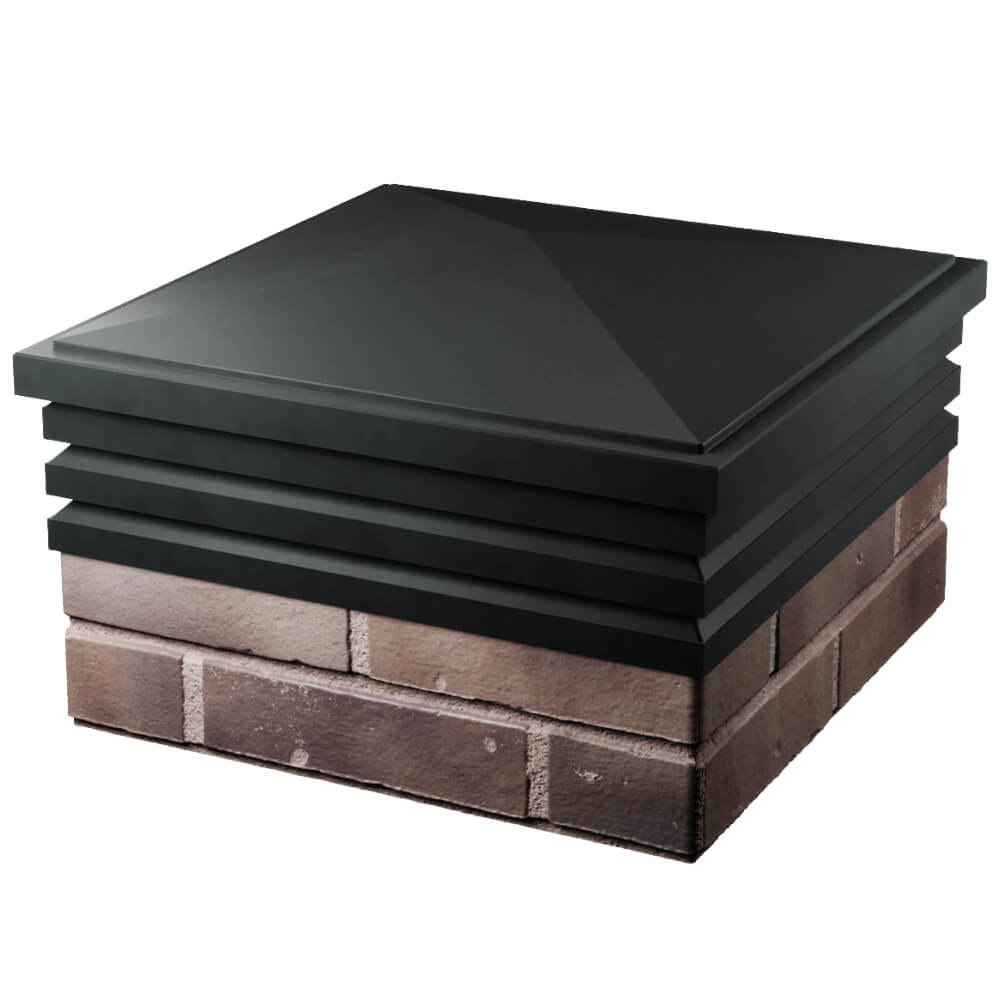 Колпак Zking Бона ХайТек Черный на столб 2х2 кирпича (513х513мм) в Оренбурге фото