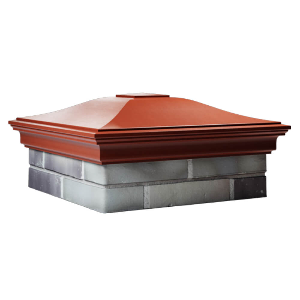 Колпак Zking Монблан Красный на столб 2х2 кирпича (515х515мм) в Оренбурге фото