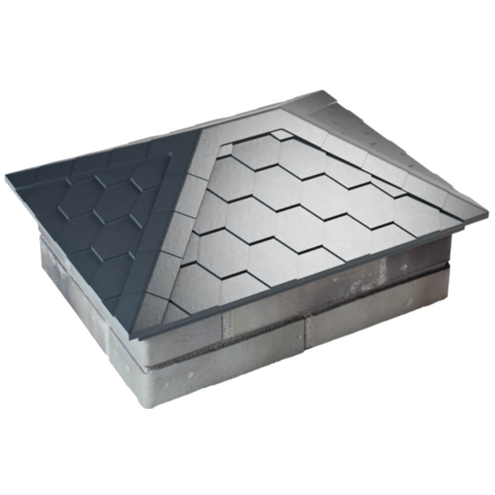 Колпак Zking Эверест Серый на столб 2х1.5 кирпича (520х390мм) Оренбург фото