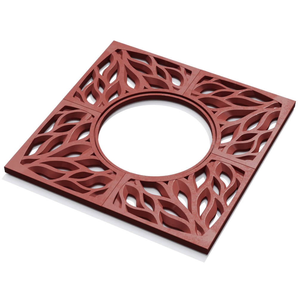 Приствольная решетка для дерева ZKING CRUST 1.2х1.2м Красная в Оренбурге фото