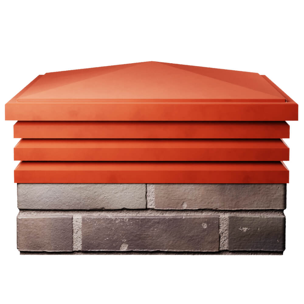 Колпак Zking Бона ХайТек Красный на столб 2х2 кирпича (513х513мм) Оренбург фото