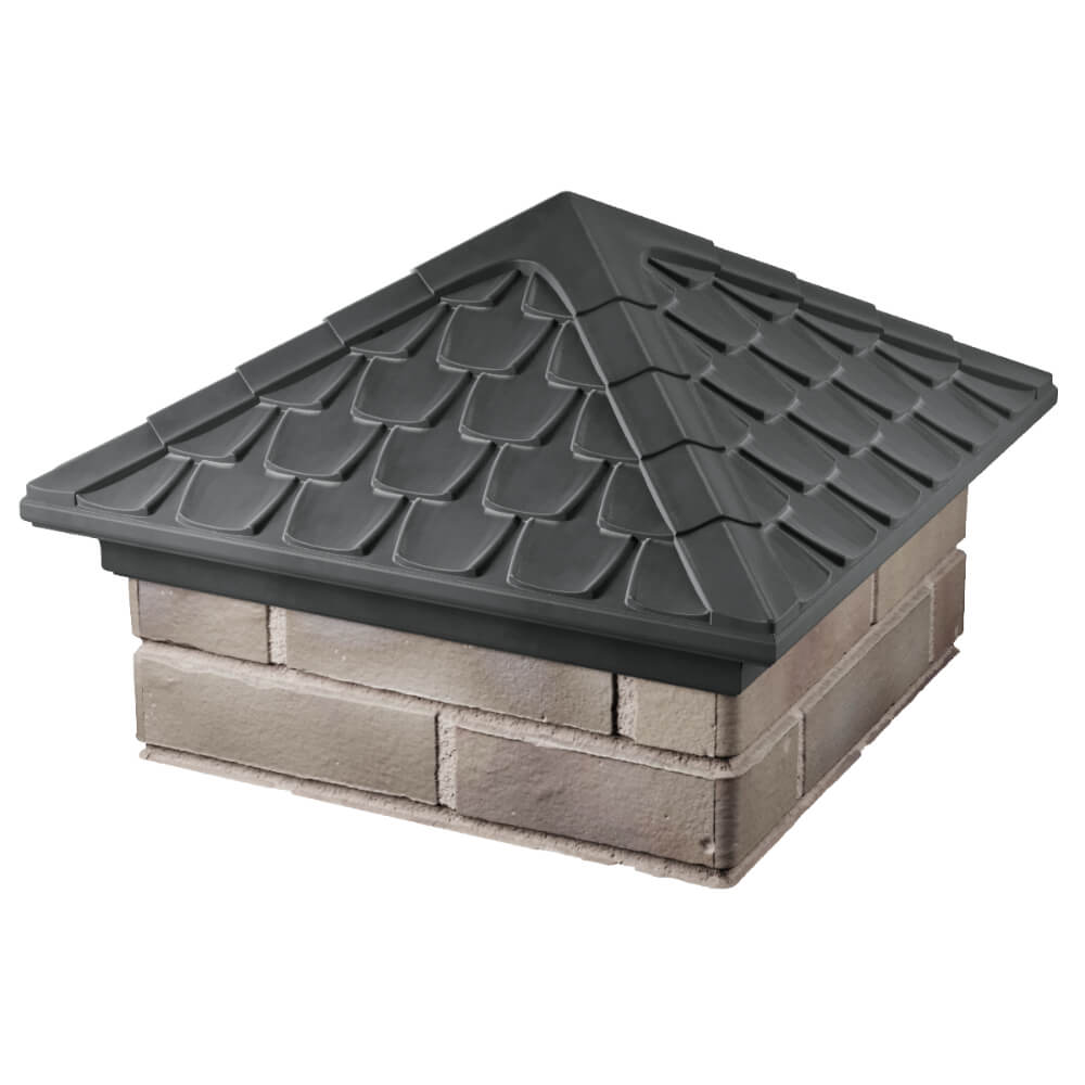 Колпак Zking Эльбрус Серый на столб 1.5х1.5 кирпича (385х385мм) в Оренбурге фото