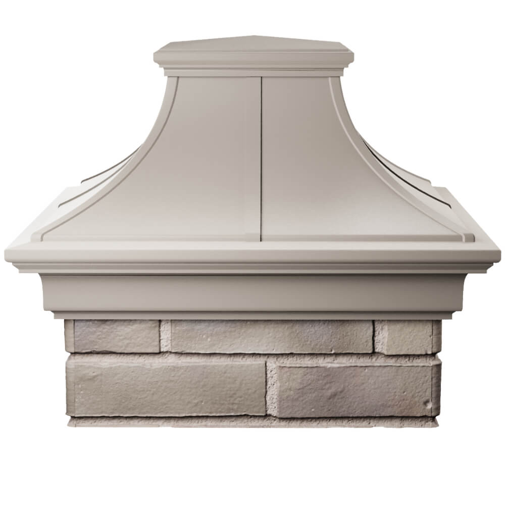 Колпак Zking Монблан Премиум Бежевый на столб 1.5х1.5 кирпича (385х385мм) Оренбург фото