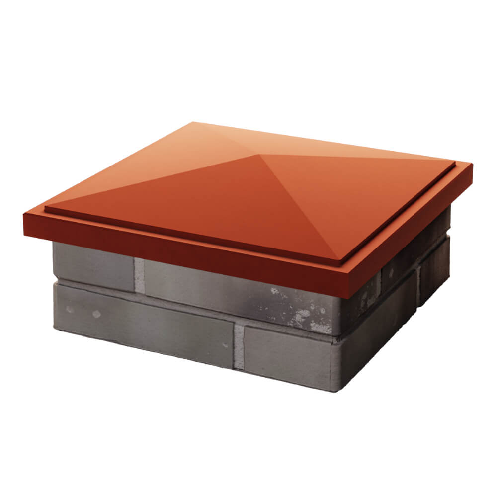 Колпак Zking БонаМоно Красный на столб 1.5х1.5 кирпича (385х385, 400х400мм) в Оренбурге фото