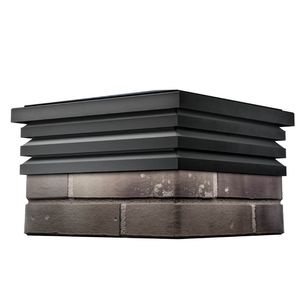 Колпак Zking Бона ХайТек Черный на столб 1.5х1.5 кирпича (385х385мм) в Оренбурге фото