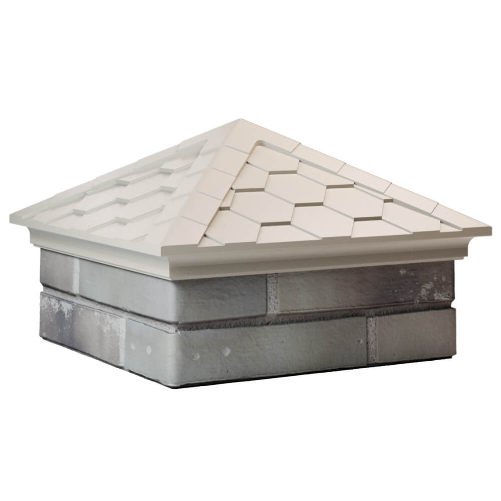 Колпак Zking Эверест Бежевый на столб 1.5х1.5 кирпича (390х390мм) в Оренбурге фото