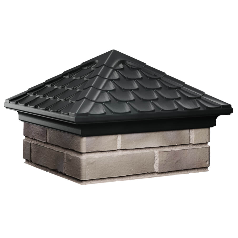 Колпак Zking Эльбрус Черный на столб 1.5х1.5 кирпича (385х385мм) в Оренбурге фото