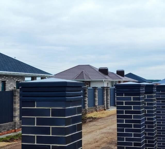 Колпак Zking Бона ХайТек Серый на столб 1.5х1.5 кирпича (385х385мм) в Оренбурге фото