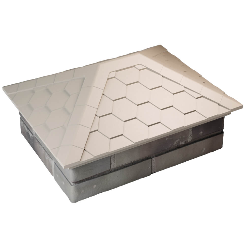 Колпак Zking Эверест Бежевый на столб 2х1.5 кирпича (520х390мм) Оренбург фото