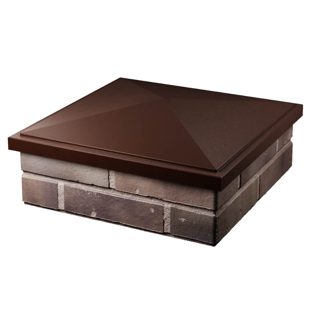 Колпак Zking БонаМоно Коричневый на столб 2х2 кирпича (515х515, 530х530мм) в Оренбурге фото