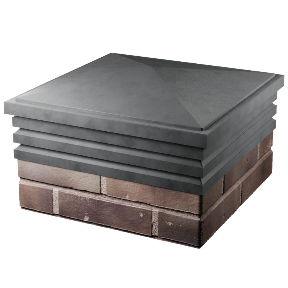 Колпак Zking Бона ХайТек Серый на столб 2х2 кирпича (513х513мм) в Оренбурге фото