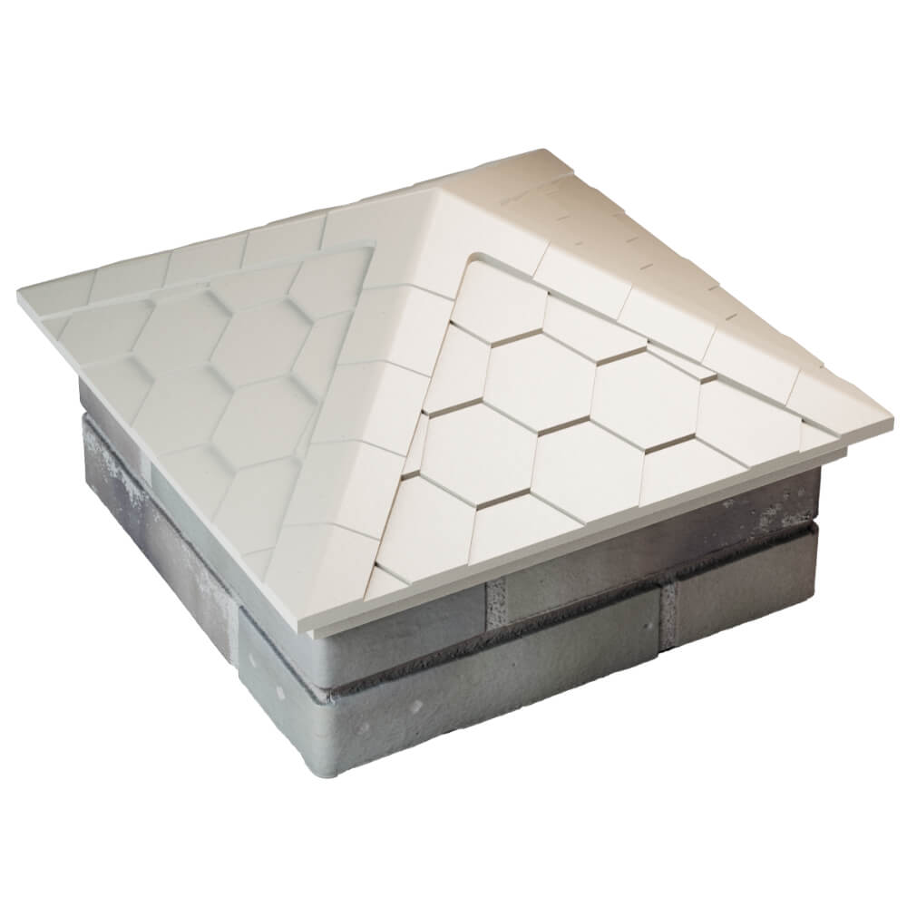 Колпак Zking Эверест Бежевый на столб 1.5х1.5 кирпича (390х390мм) в Оренбурге фото