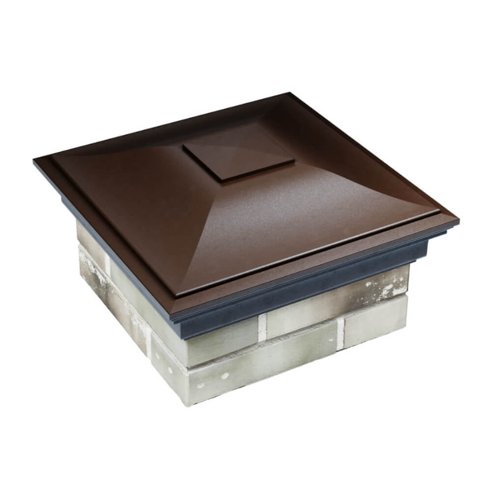 Колпак Zking Монблан Коричневый на столб 1.5х1.5 еврокирпича 0.7НФ (355х355мм) в Оренбурге фото