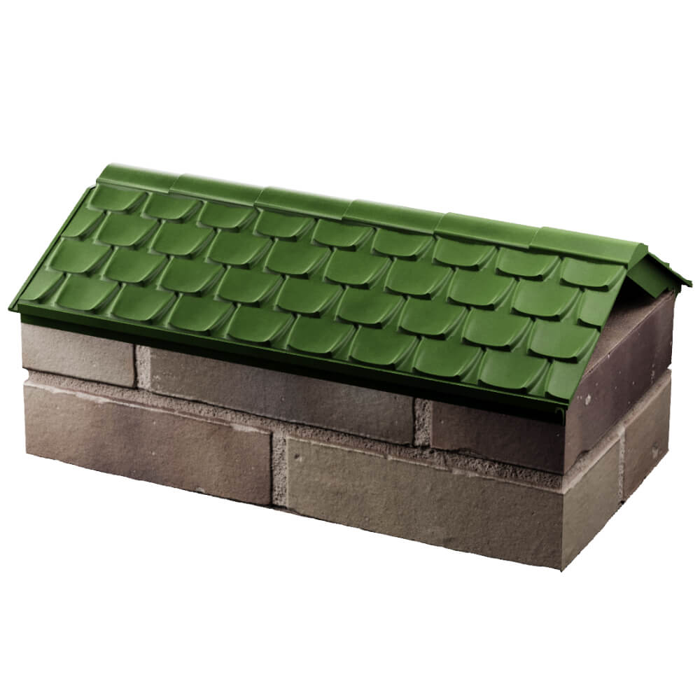 Парапет Zking Эльбрус Зеленый с посадкой на 1 кирпич (255мм) в Оренбурге фото