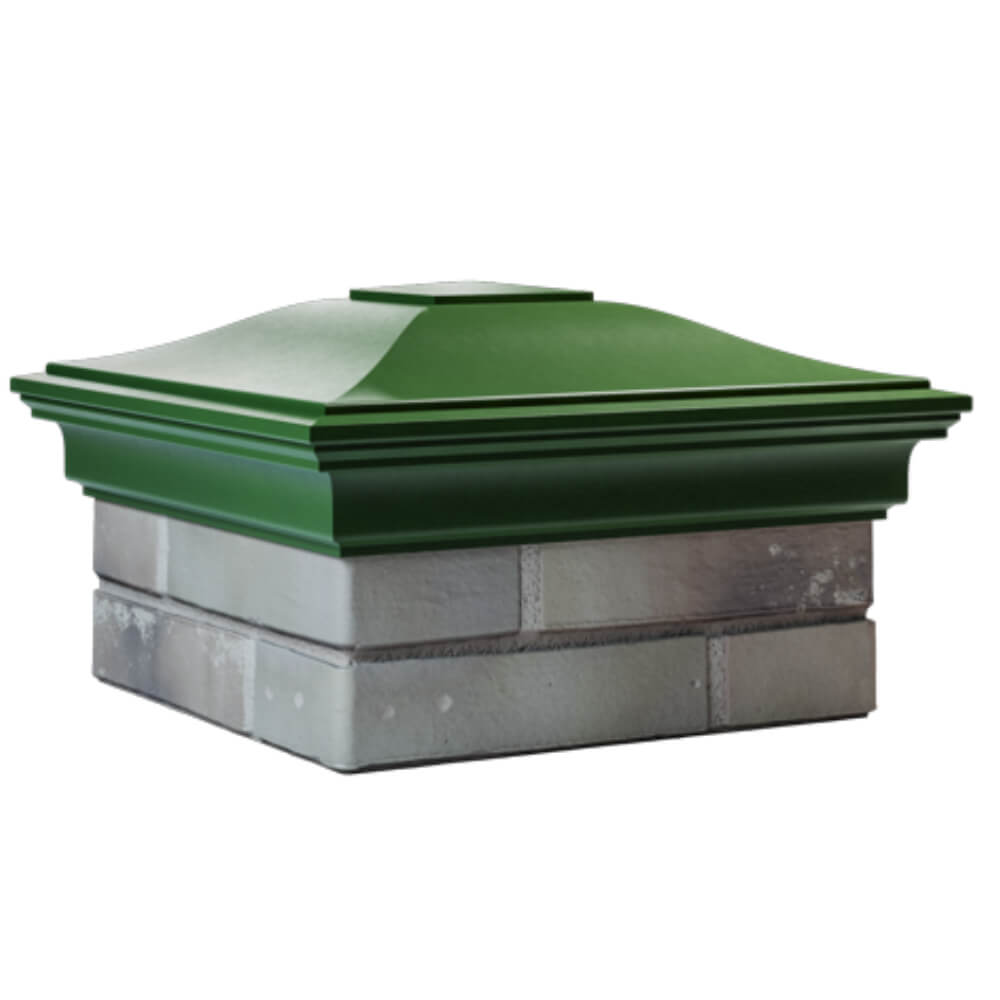 Колпак Zking Монблан Зеленый на столб 1.5х1.5 кирпича (385х385мм) в Оренбурге фото