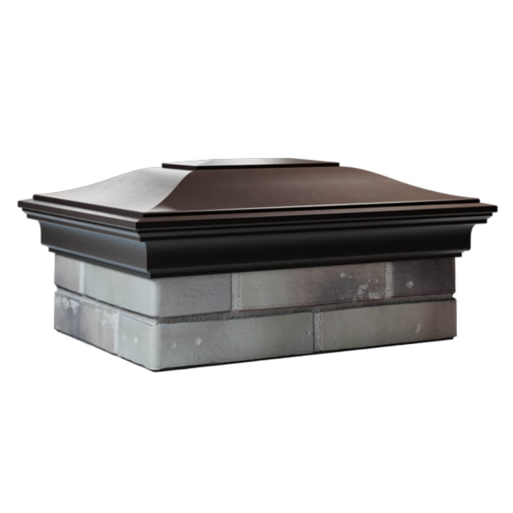 Колпак Zking Монблан Коричневый на столб 2х1.5 кирпича (515х385мм) в Оренбурге фото