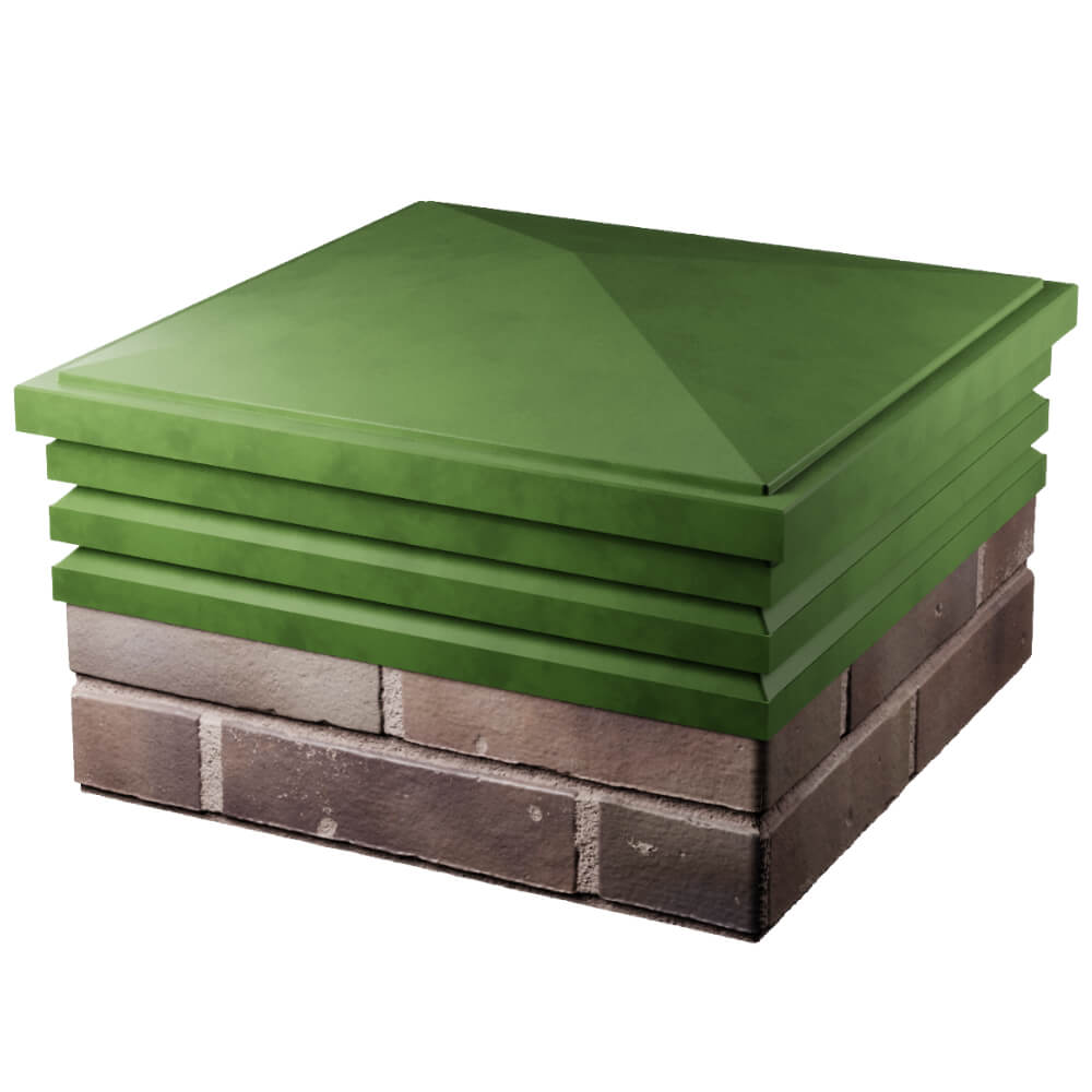 Колпак Zking Бона ХайТек Зеленый на столб 2х2 кирпича (513х513мм) в Оренбурге фото