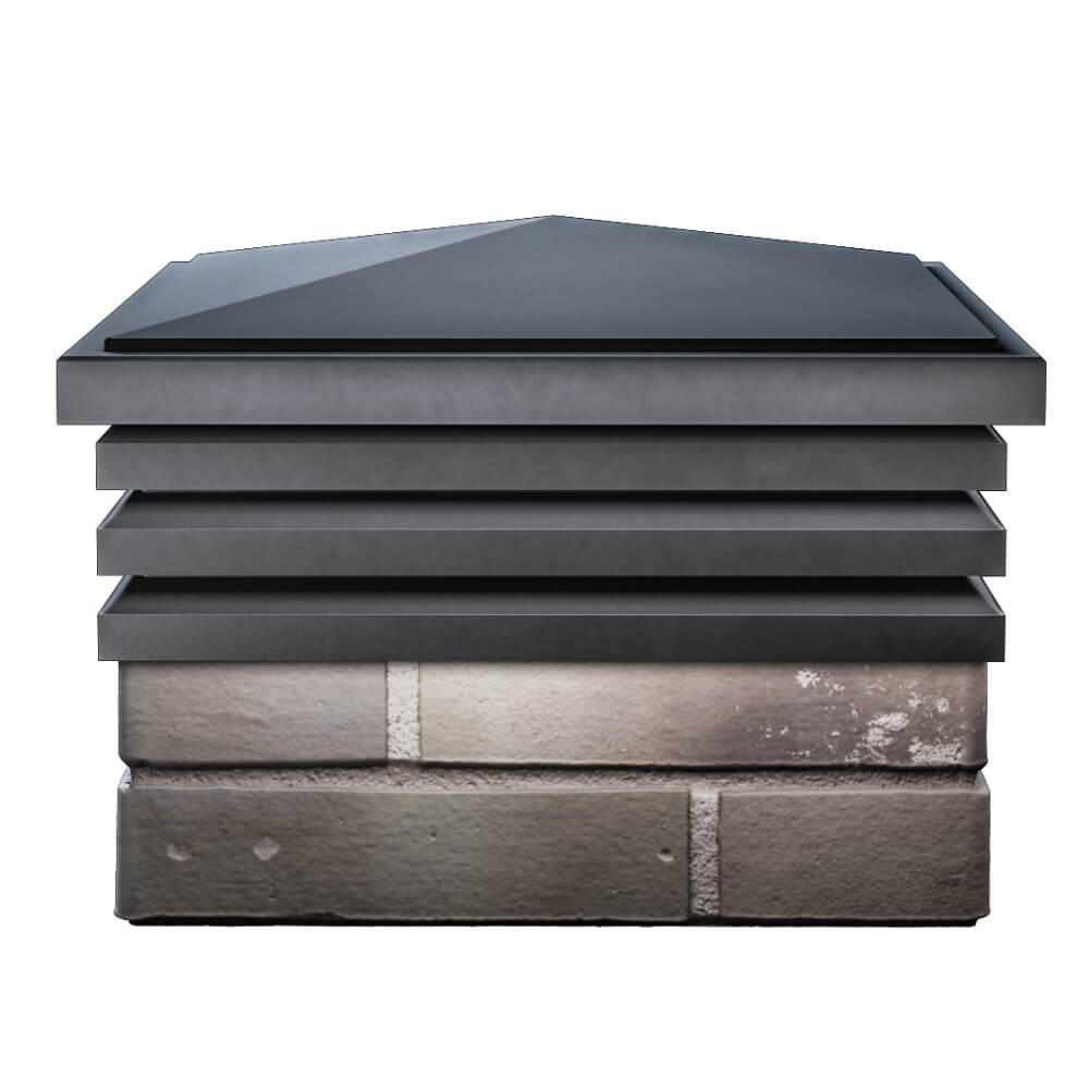 Колпак Zking Бона ХайТек Серый на столб 1.5х1.5 кирпича (385х385мм) Оренбург фото