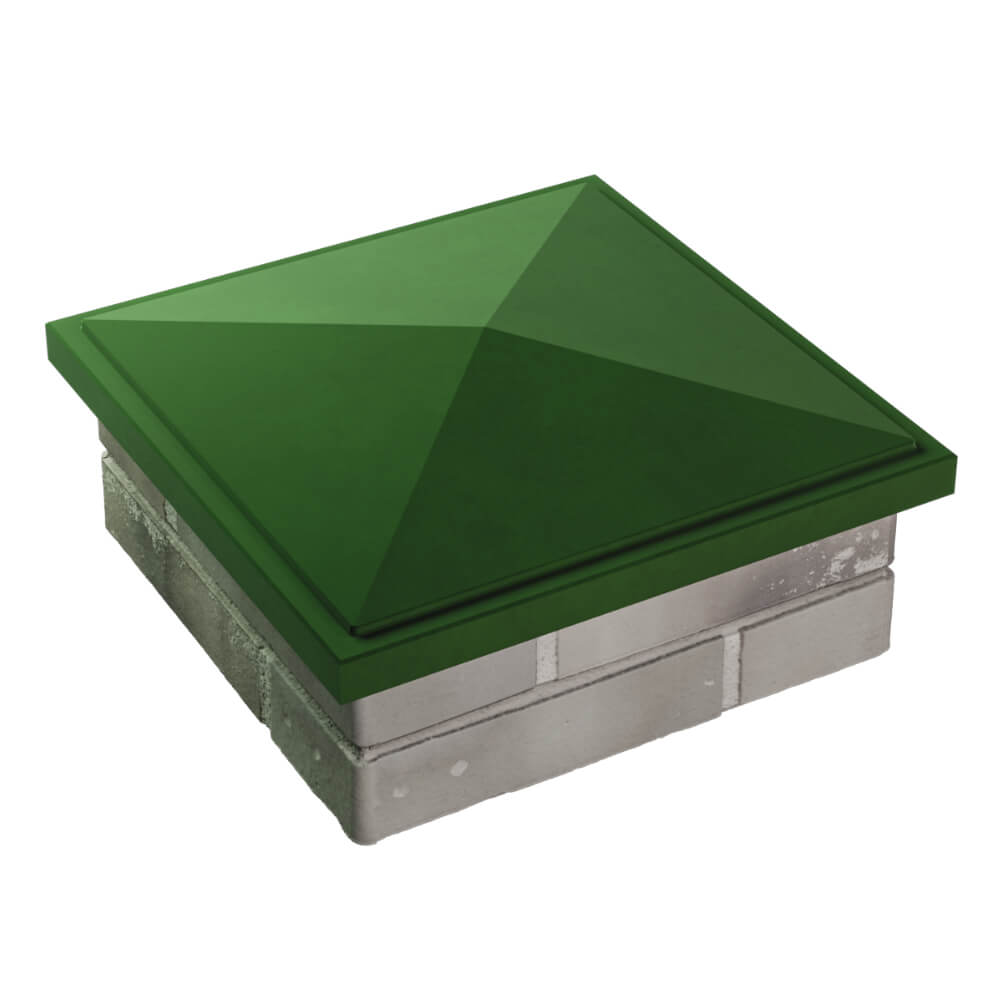 Колпак Zking БонаМоно Зеленый на столб 1.5х1.5 кирпича (385х385, 400х400мм) в Оренбурге фото