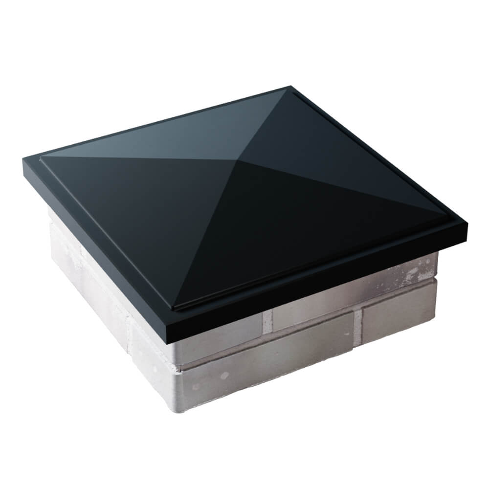 Колпак Zking БонаМоно Черный на столб 1.5х1.5 кирпича (385х385, 400х400мм) в Оренбурге фото