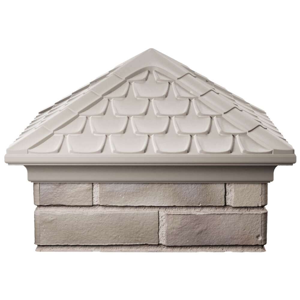 Колпак Zking Эльбрус Бежевый на столб 1.5х1.5 кирпича (385х385мм) Оренбург фото