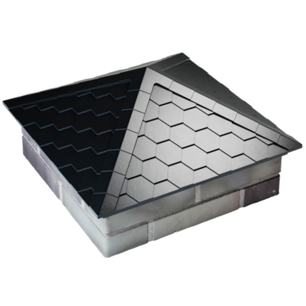 Колпак Zking Эверест Черный на столб 2х2 кирпича (535х535мм) Оренбург фото