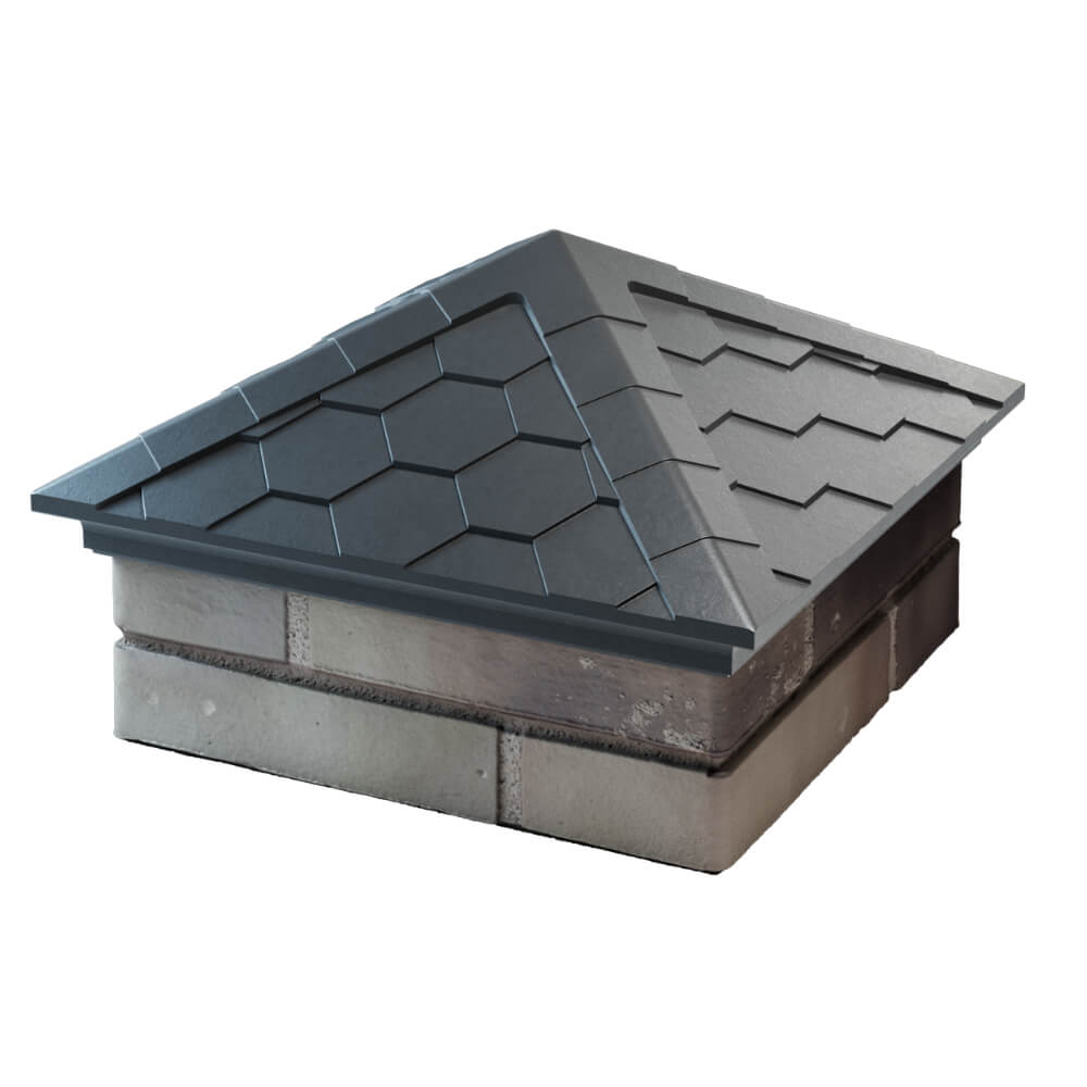 Колпак Zking Эверест Серый на столб 1.5х1.5 кирпича (390х390мм) в Оренбурге фото