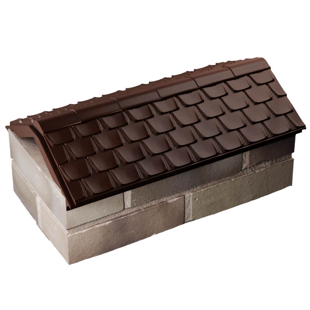 Парапет Zking Эльбрус Коричневый с посадкой на 1 кирпич (255мм) в Оренбурге фото