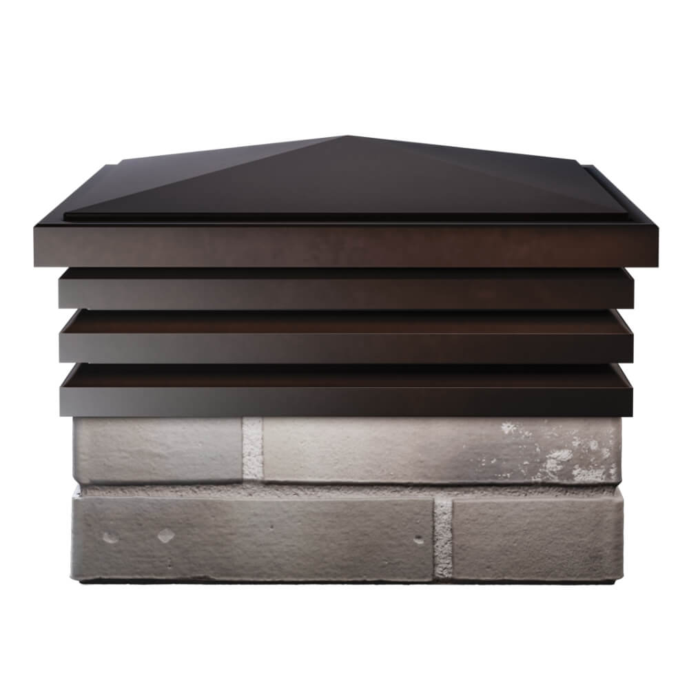 Колпак Zking Бона ХайТек Коричневый на столб 1.5х1.5 кирпича (385х385мм) Оренбург фото