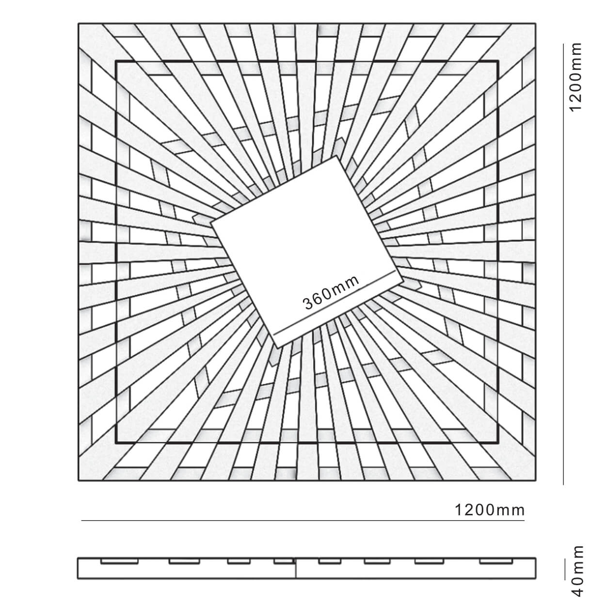 Приствольная решетка для дерева ZKING ATMOSPHERE 1.2х1.2м Черная в Оренбурге фото
