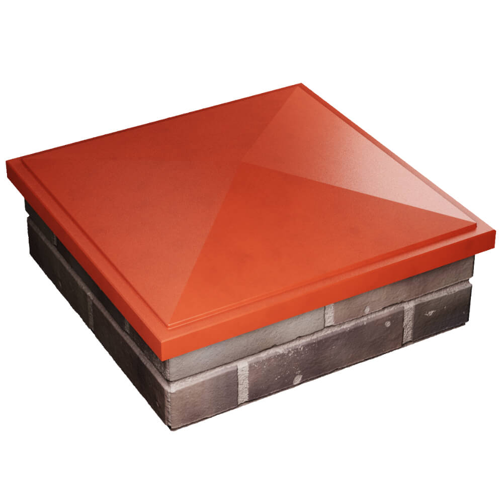 Колпак Zking БонаМоно Красный на столб 2х2 кирпича (515х515, 530х530мм) в Оренбурге фото