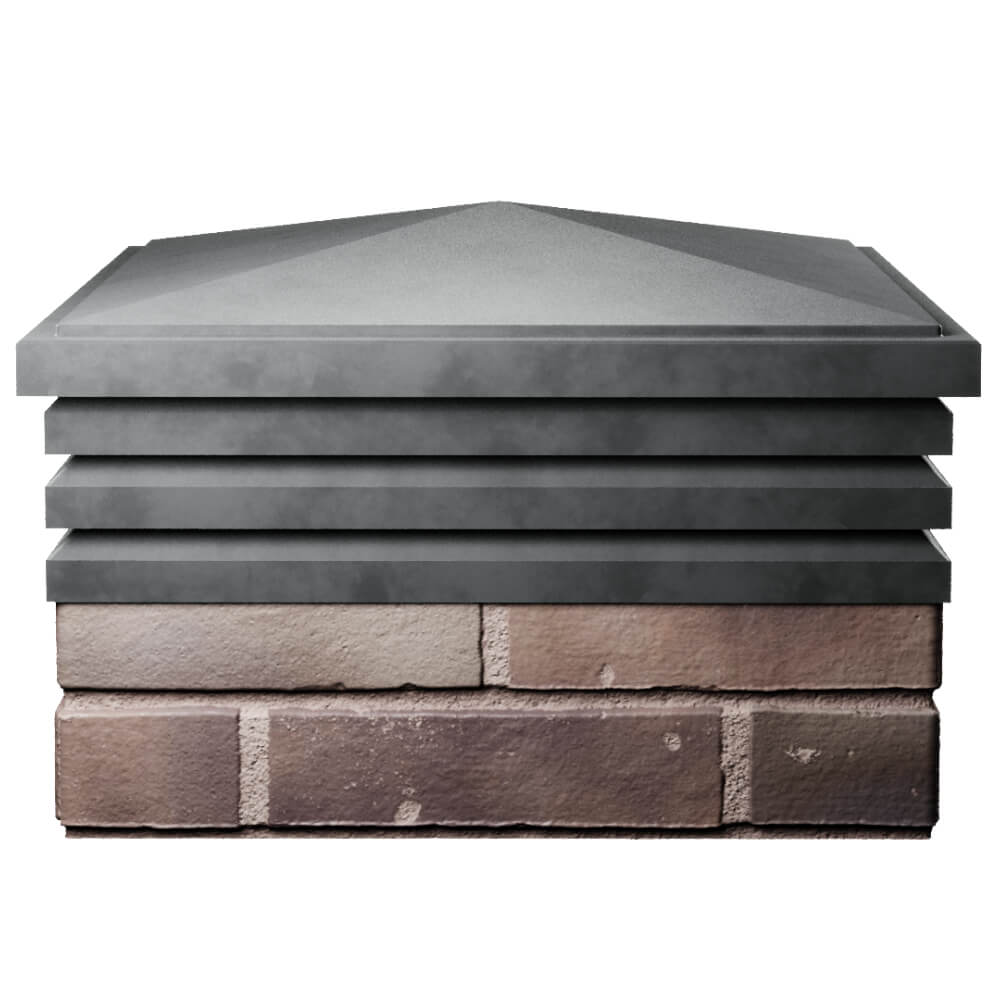 Колпак Zking Бона ХайТек Серый на столб 2х2 кирпича (513х513мм) Оренбург фото