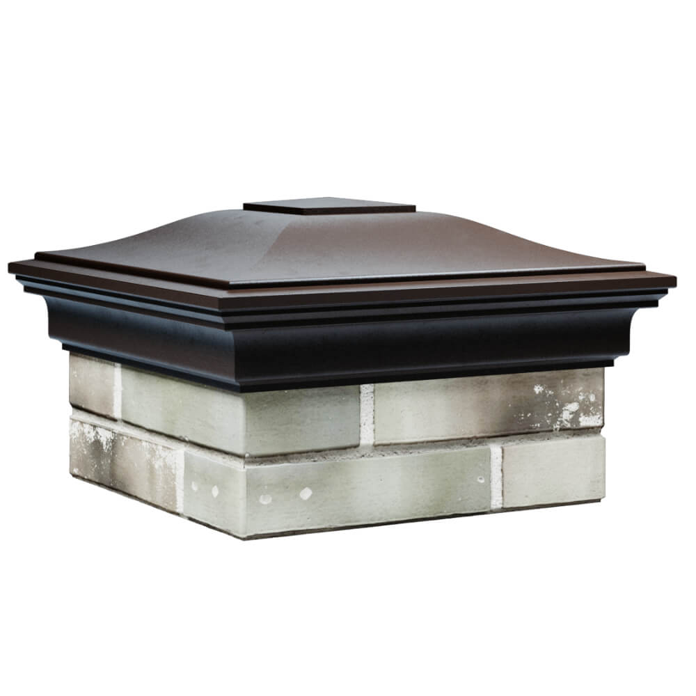 Колпак Zking Монблан Коричневый на столб 1.5х1.5 кирпича (385х385мм) в Оренбурге фото