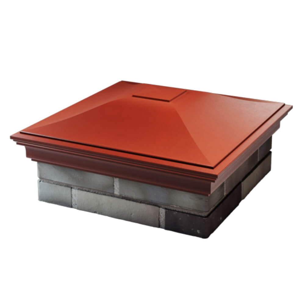 Колпак Zking Монблан Красный на столб 2х2 кирпича (515х515мм) в Оренбурге фото