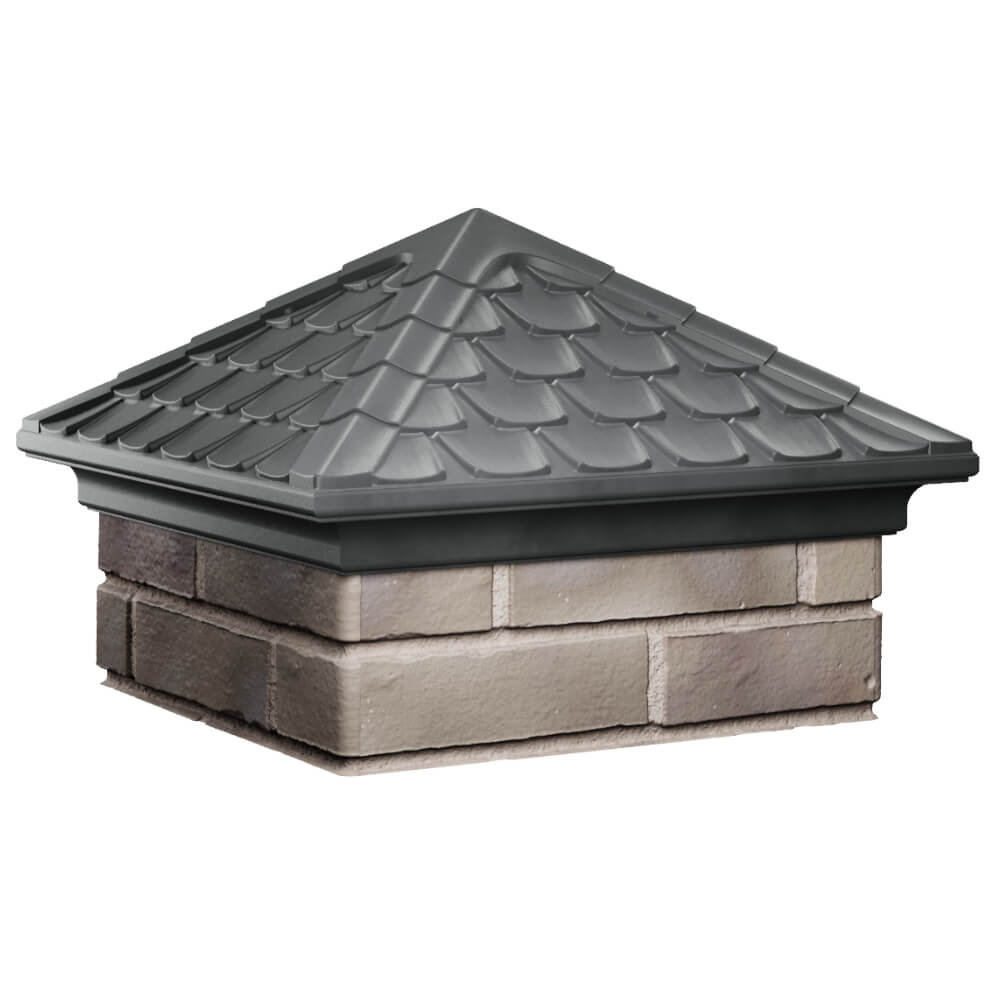 Колпак Zking Эльбрус Серый на столб 1.5х1.5 кирпича (385х385мм) в Оренбурге фото