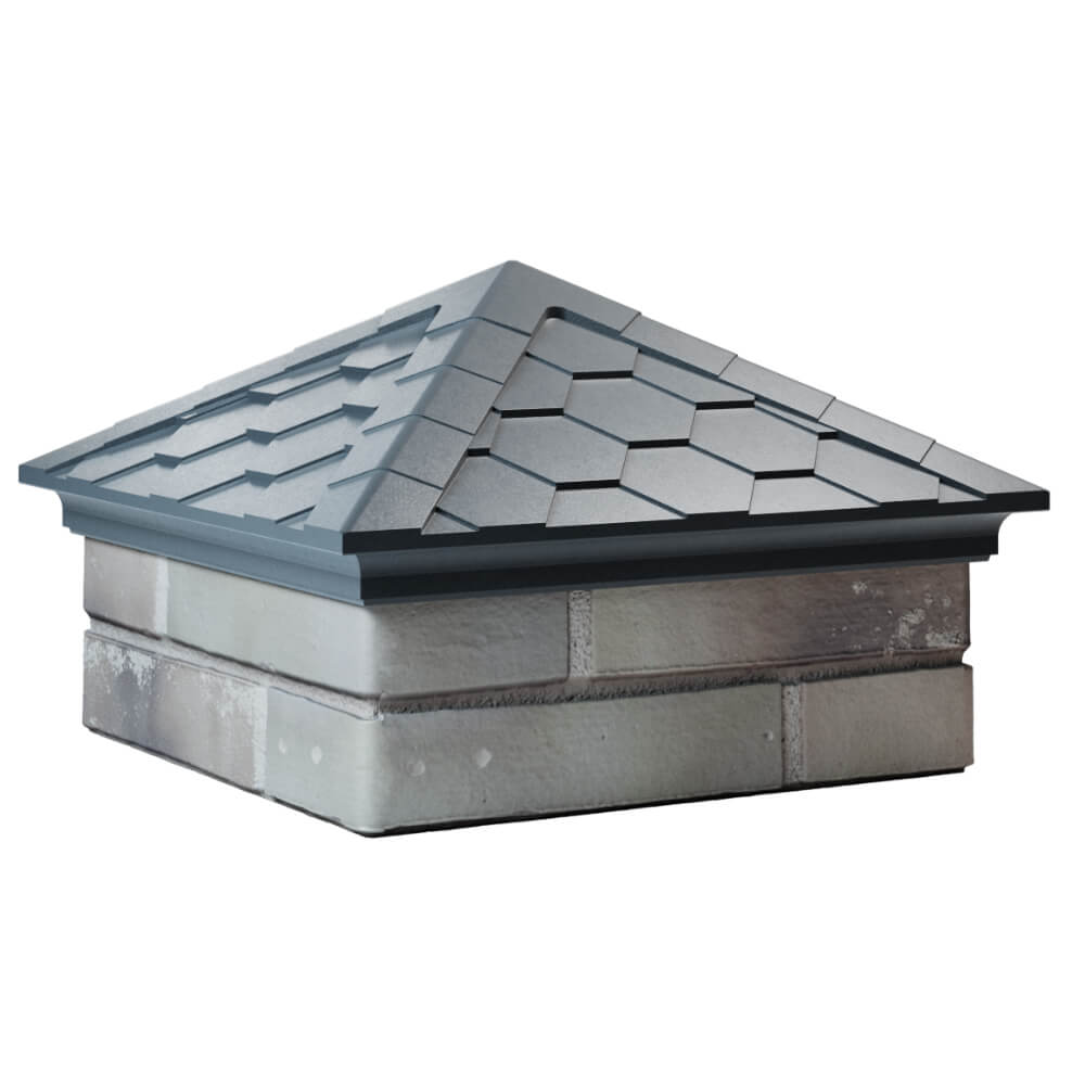 Колпак Zking Эверест Серый на столб 1.5х1.5 кирпича (390х390мм) в Оренбурге фото