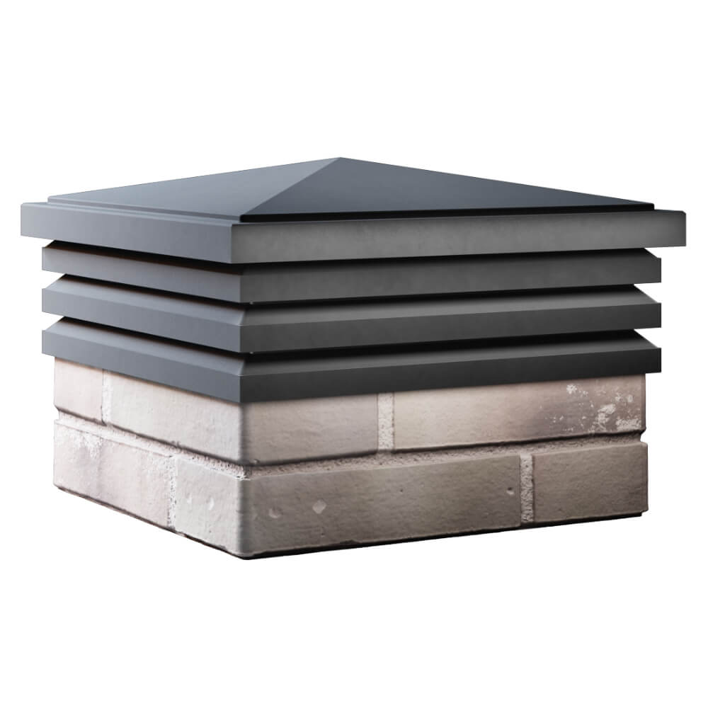 Колпак Zking Бона ХайТек Серый на столб 1.5х1.5 кирпича (385х385мм) в Оренбурге фото