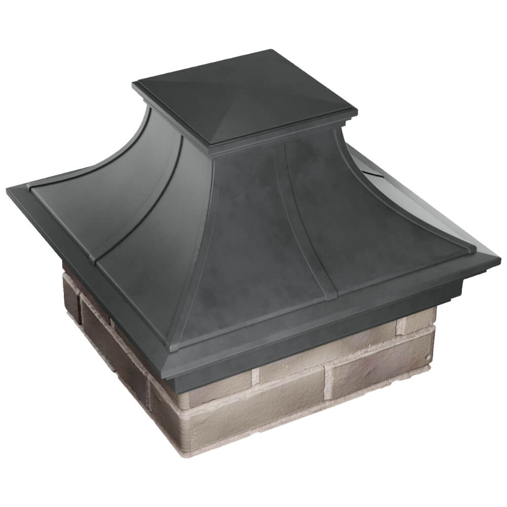 Колпак Zking Монблан Премиум Серый на столб 1.5х1.5 кирпича (385х385мм) в Оренбурге фото