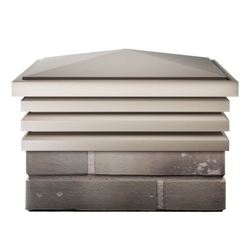 Колпак Zking Бона ХайТек Бежевый на столб 1.5х1.5 кирпича (385х385мм) Оренбург фото