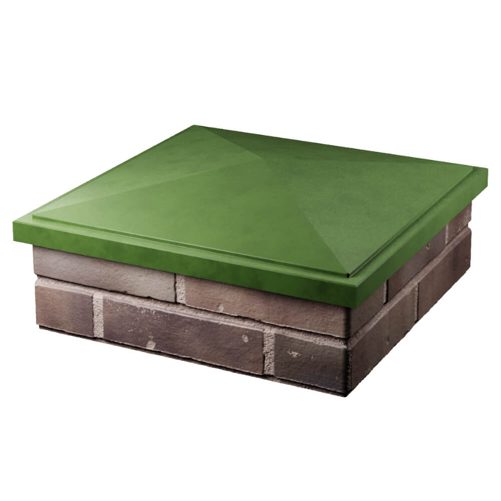 Колпак Zking БонаМоно Зеленый на столб 2х2 кирпича (515х515, 530х530мм) в Оренбурге фото