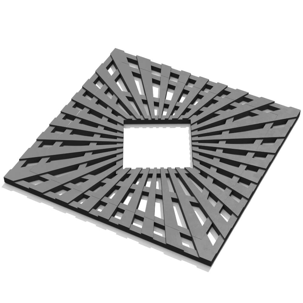 Приствольная решетка для дерева ZKING ATMOSPHERE 1.2х1.2м Серая в Оренбурге фото