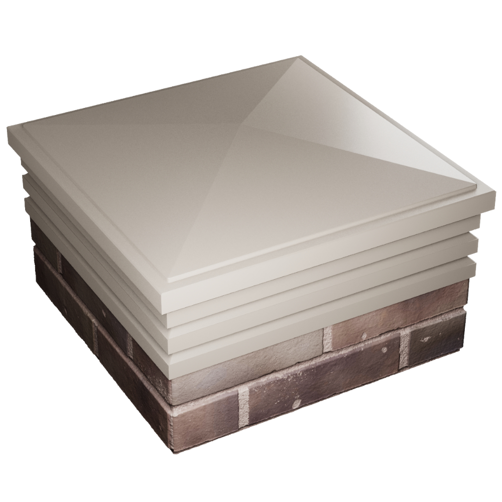 Колпак Zking Бона ХайТек Бежевый на столб 2х2 кирпича (513х513мм) в Оренбурге фото